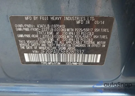 2014 Subaru Xv Crosstrek 2.0 Limited z USA, uszkodzony, nr VIN JF2GPAGC5E8280332